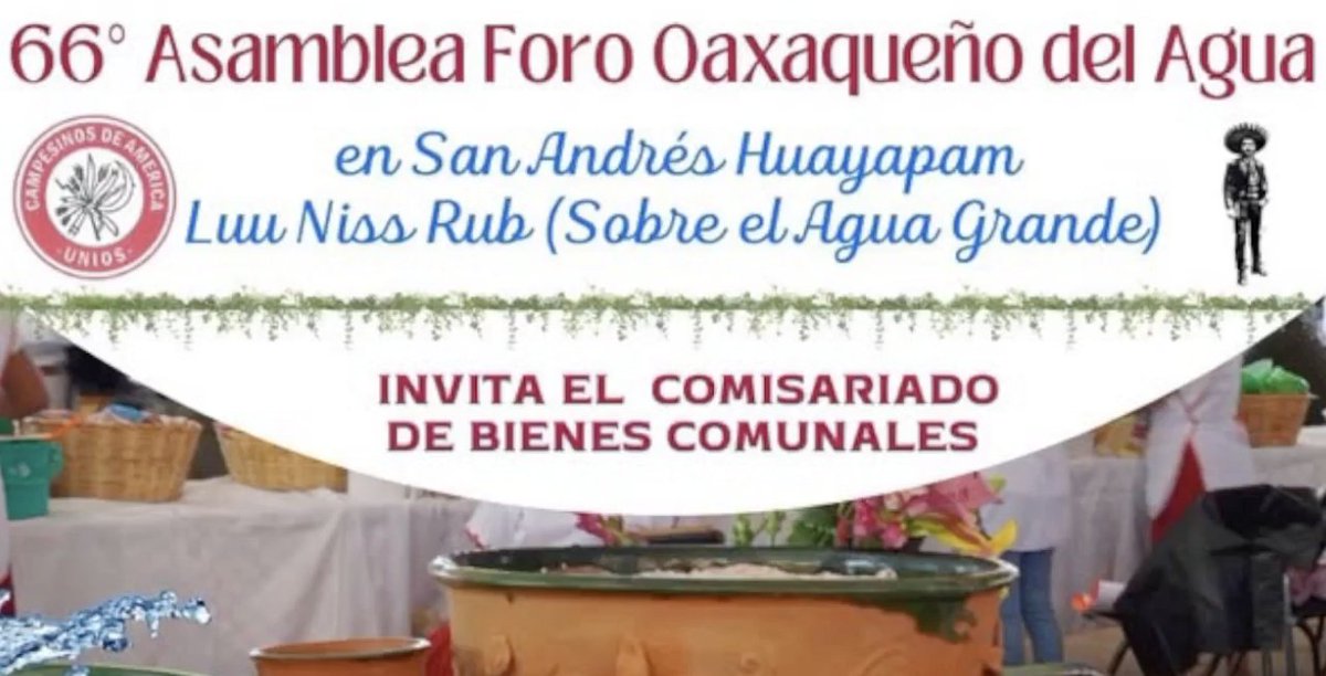 👥66ª Asamblea del Foro Oaxaqueño del Agua.

💦En la búsqueda de abonar a restaurar y conservar los procesos naturales de los que depende el agua y al mismo tiempo buscar opciones para fortalecer la vida comunitaria.

📺 #EnVivo | facebook.com/share/v/1Err7T…