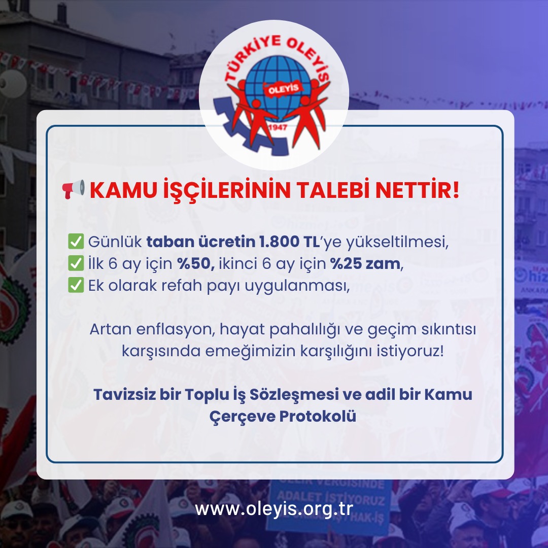 turkiyeoleyis's tweet image. #işçihakkınıistiyor