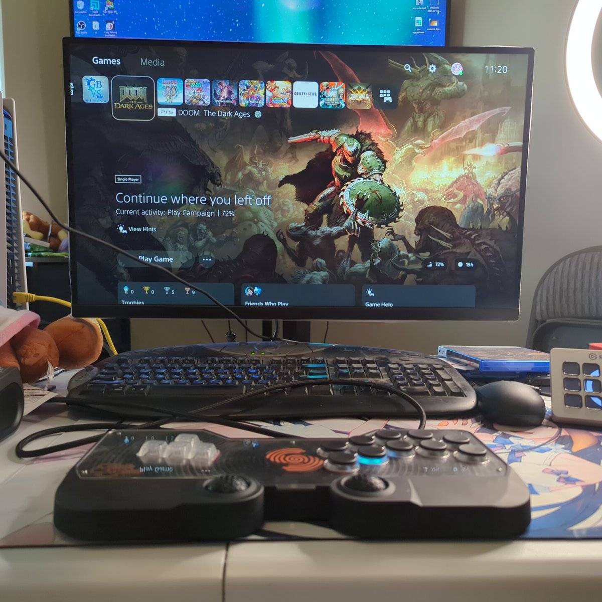 bellsworth46's tweet photo. It's independence day, and what better way to celebrate than shooting demons in the face with a shotgun. Time for more #DOOMTheDarkAges using my #sworl controller https://t.co/4SobDpIbSU