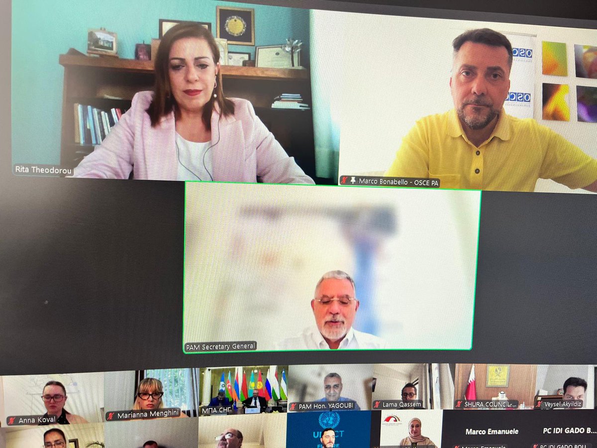 Today, the OSCE PA’s <a href="/marcobonabello/">Marco Bonabello</a> took part in the 7th mtg of the Coordination Mechanism for Parliamentary Assemblies on Counterterrorism. On behalf of the PA, Bonabello raised issues incl. misuse of emerging technologies for terrorist purposes &amp; online youth radicalization.