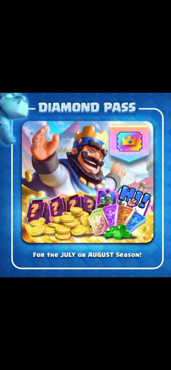 🎉 GIVEAWAY: x3 DIAMOND PASS 🎉
🔥 For all Clash Royale fans!

✅ To enter:
👉 Follow me
👉 Repost
👉 Comment your thoughts on the June/July update

🎁 3 Diamond Passes
⏳ Ends in 3 days – winners announced after!
🍀 Good luck to all!

#ClashRoyale #Giveaway #Supercell