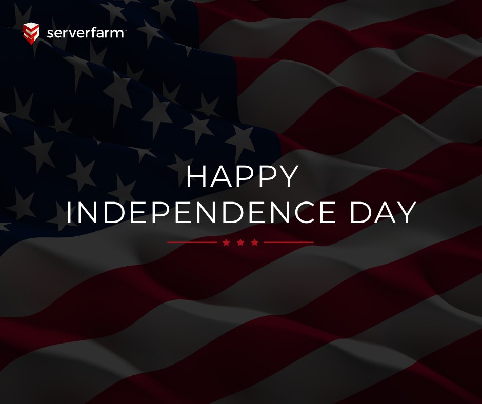 Wishing you a safe and inspiring #FourthOfJuly!🇺🇸

At Serverfarm, we’re proud to power the infrastructure behind American innovation—today and every day.

#IndependenceDay #Serverfarm #SmartOperations #DigitalFuture
