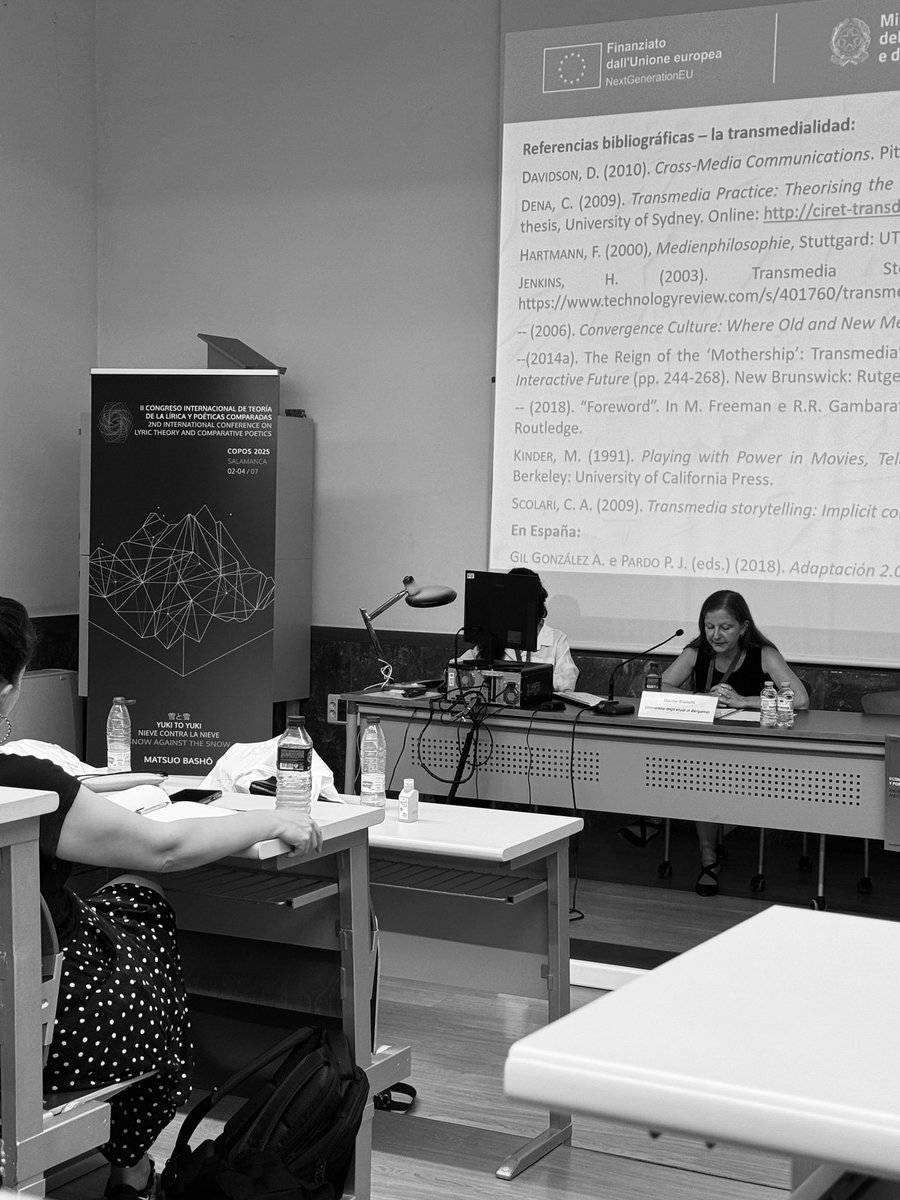 _COPOS's tweet image. Marina Bianchi imparte la comunicación «La intertextualidad y la transmedialidad —desde la semiótica—, en Aurora Luque y Antonio Jiménez Millán»
Moderada por Jorge Arroita