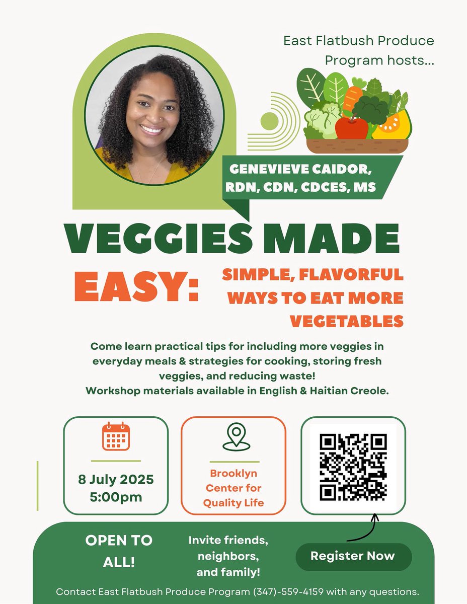 Major Announcement 📣 

🍆🍓🌱🥒🌽🥦🥗

NYU Langone Health l NYU Grossmsn School of Medicine l Brooklyn Center for Quality Life announced their East Flatbush Produce Program! 
 
Please sign-up using this link forms.gle/pMfi8dPskZJQqh….