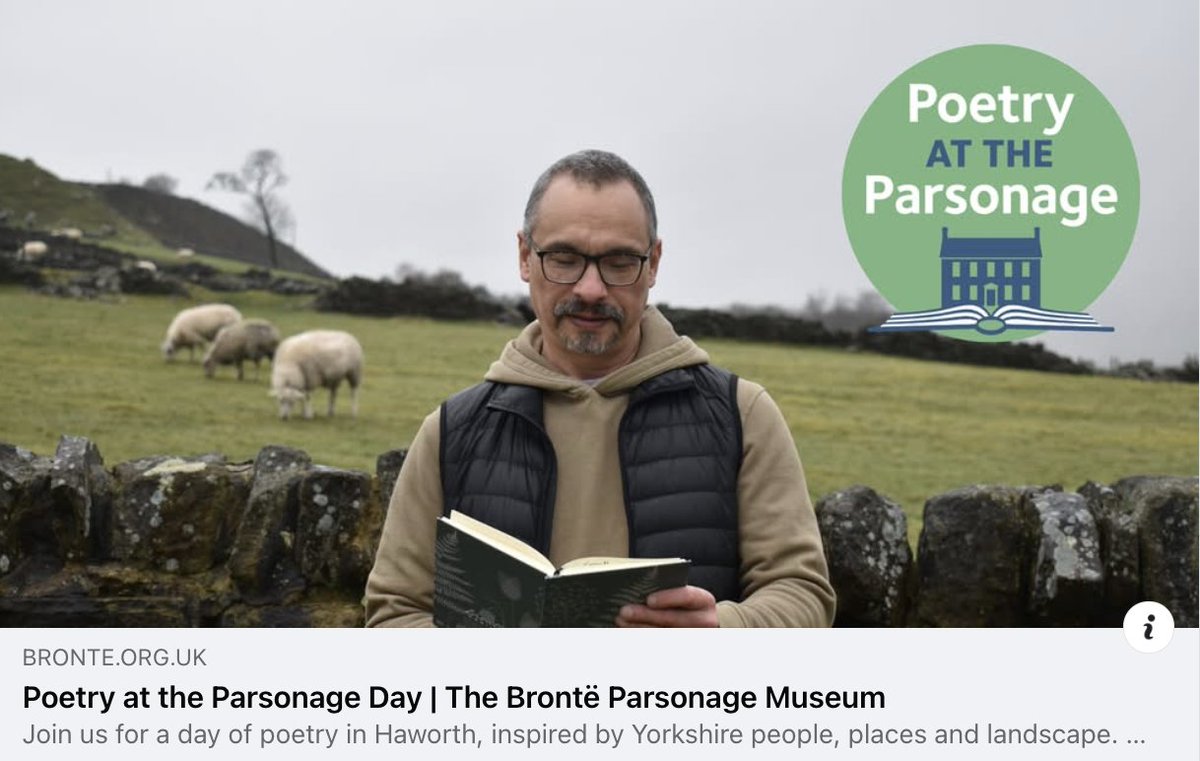 So looking forward to reading at this mini poetry fest in Haworth. Sat 11 Oct, 10am-4pm. The line-up includes Zaffar Kunial, Patience Agbabi, Toria Garbutt, and a special event showcasing Carcanet. Concessions available. Info + tkts:
tinyurl.com/zsrrw9ek