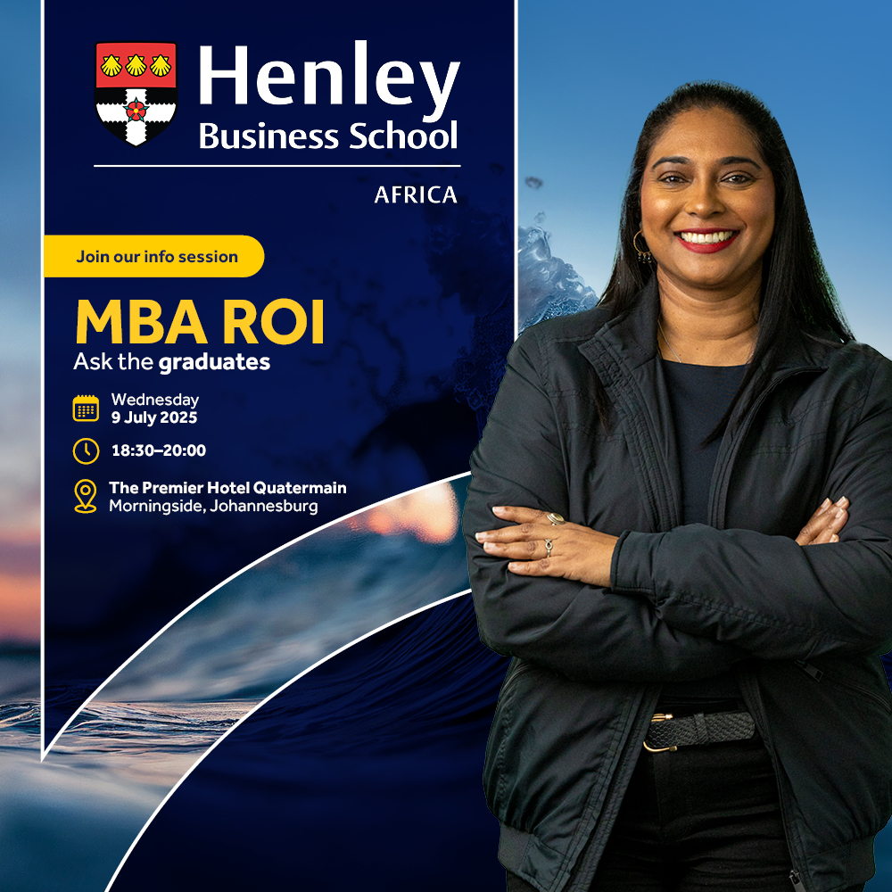 What’s the real ROI of a Henley MBA?

Join us in Sandton for a no-fluff, in-person convo with Henley grads about career breakthroughs, mindset shifts + real success.

📅 9 July | 🕡 18:30 | 📍 Quatermain, Sandton
🎟 Free | 🔗 Register: bit.ly/4lGuF2B

#HenleyMBA #TopMBA