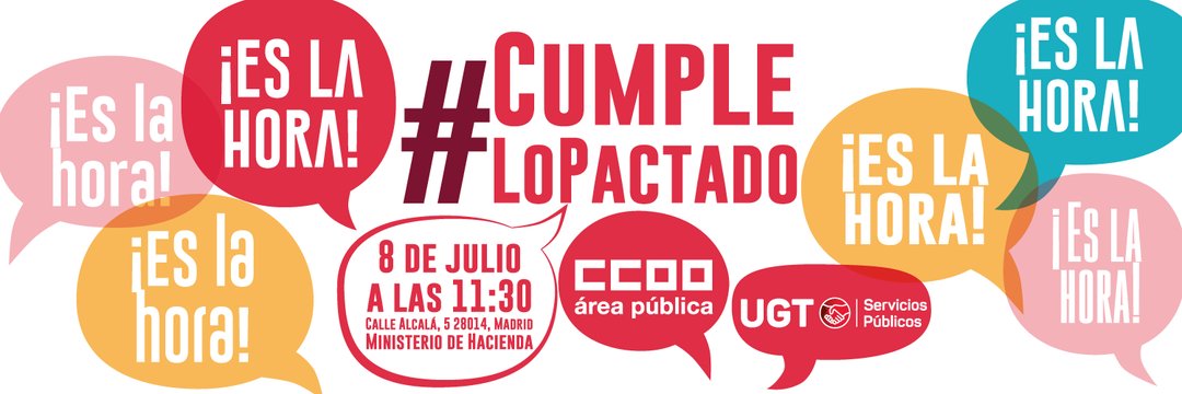 Tras las movilizaciones de CCOO del 8 abril y el 25  junio, el Consejo de Ministros aprobó la subida del 0’5% salarial. Pero es insuficiente y queda mucho por hacer. Mantenemos la protesta en Madrid. Nuestros delegados y delegadas de la enseñanza estarán allí. #CumpleLoPactado