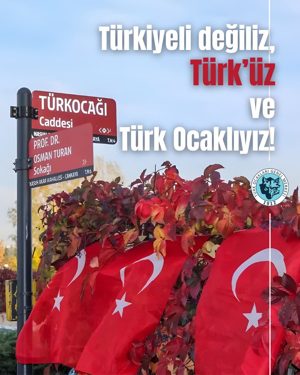 Türkiyeli değiliz, Türk’üz ve Türk Ocaklıyız! 🇹🇷