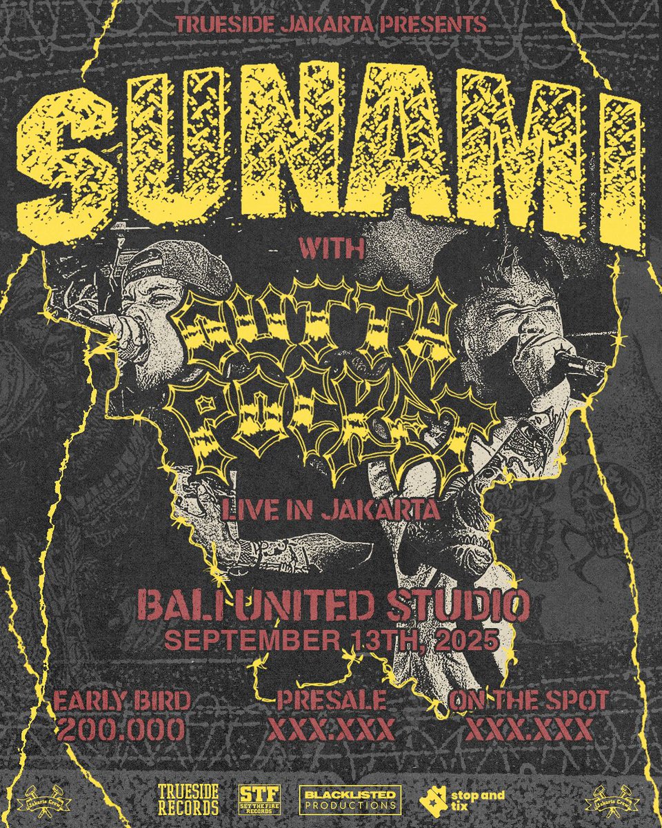 SUNAMI &amp; OUTTA POCKET akan tampil live di Jakarta pada 13 September 2025, bertempat di Bali United Studio.