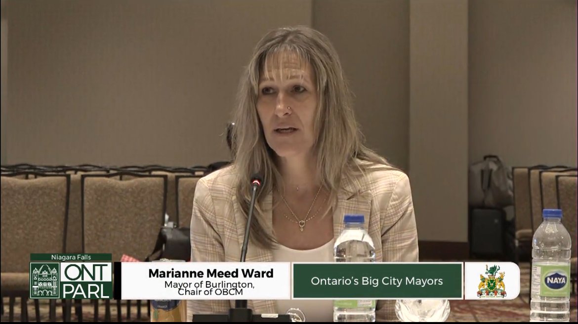 Ontario’s Big City Mayors (@onbigcitymayors) on Twitter photo Today OBCM Chair <a href="/MariannMeedWard/">Marianne Meed Ward</a> presented to the Standing Committee on Heritage, Infrastructure and Cultural Policy today on Bill 9, The Municipal Accountability Act.
She spoke about OBCM's support for the creation of a strong municipal code of conduct across Ontario that Today OBCM Chair <a href="/MariannMeedWard/">Marianne Meed Ward</a> presented to the Standing Committee on Heritage, Infrastructure and Cultural Policy today on Bill 9, The Municipal Accountability Act.
She spoke about OBCM's support for the creation of a strong municipal code of conduct across Ontario that