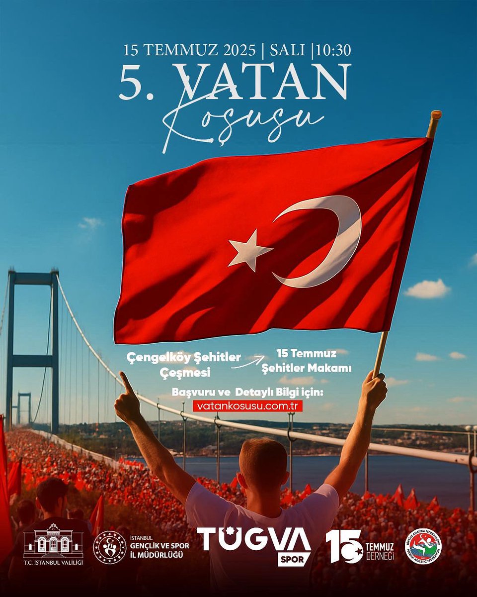 15 Temmuz’un yıl dönümünde, şehitlerimizin aziz hatırasına sahip çıkmak için yürüyoruz…

Çengelköy Şehitler Çeşmesi’nden 15 Temmuz Şehitler Makamı’na hep birlikte!

🗓 15 Temmuz Salı 
🕘 Saat 10.30
📍 15 Temmuz Şehitler Makamı

🔗 vatankosusu.com.tr

#15temmuzdestanı