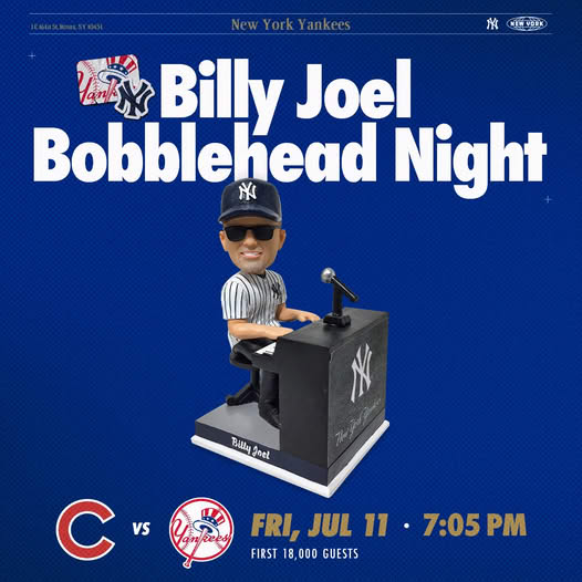 FacilitiesMedia's tweet image. #FandDmag Swag News: Of all the #bobblehead items the @yankees have given away, this year has been monumental. George Costanza is a novelty, and funny for people of a certain age, but @billyjoel, hands down (on the piano, no less) "takes the cake."