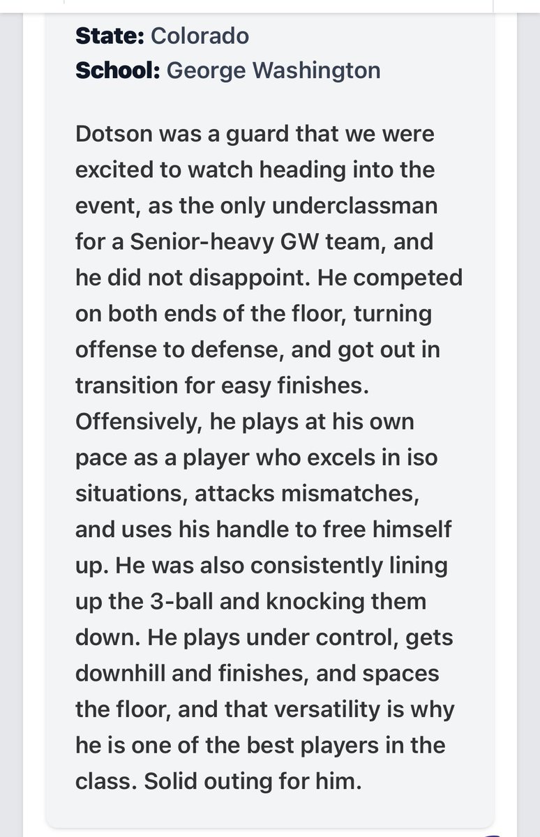 Thank you Prep Hoops!! Jordan Dotson c/o 2027 GWHS Denver CO <a href="/PrepHoopsCO/">Prep Hoops Colorado</a>