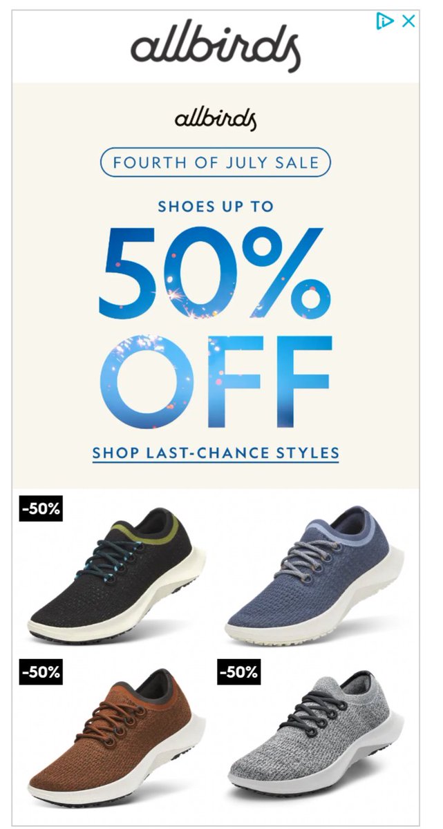 . <a href="/Allbirds/">Allbirds</a> why you doing this to me?! LOL 

Every single pair of shoes except the one that I want to buy is 50% off. 😭😭😭