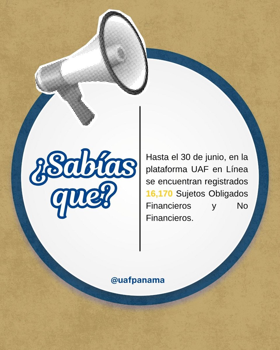 ¿Sabías que hasta el 30 de junio, en la plataforma UAF en Línea se encuentran registrados 16,170 Sujetos Obligados financieros y no financieros?

Comparte esta información para que más personas conozcan este dato crucial sobre la Unidad de Análisis Financiero.