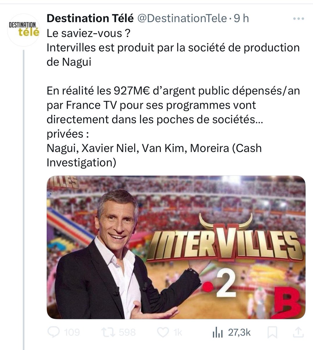 manuelalduy's tweet image. Le saviez vous ?
France Télévisions a l’obligation de travailler majoritairement avec des producteurs extérieurs (donc privés).
Visiblement, ce compte aussi n’y comprends rien.
À moins qu’il s’agisse de mauvaise foi.