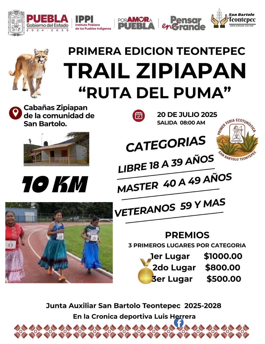 Nuestra directora @Apolinaria Martínez, y el presidente auxiliar de #SanBartoloTeontepec, Nicasio Anacleto Reyes, invitan a la población en general a que asistan a la  Feria Ecoturística el 20 de este mes. Habrá carrera con premios para ganadores.
#PensarEnGrande
#PorAmorAPuebla