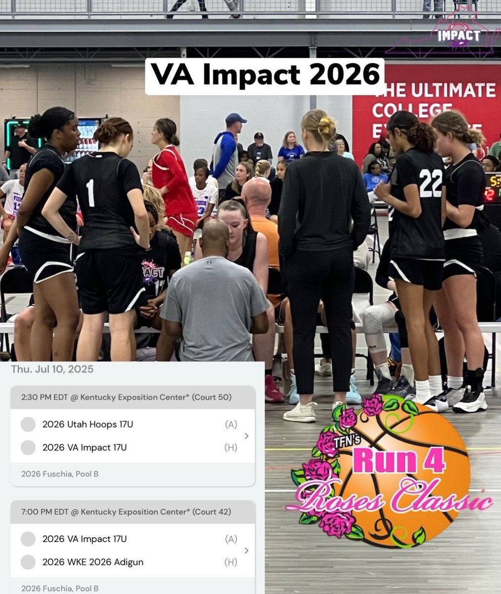 See me at run 4 roses!! Here’s the first day schedule, can’t wait 🏀🌹‼️