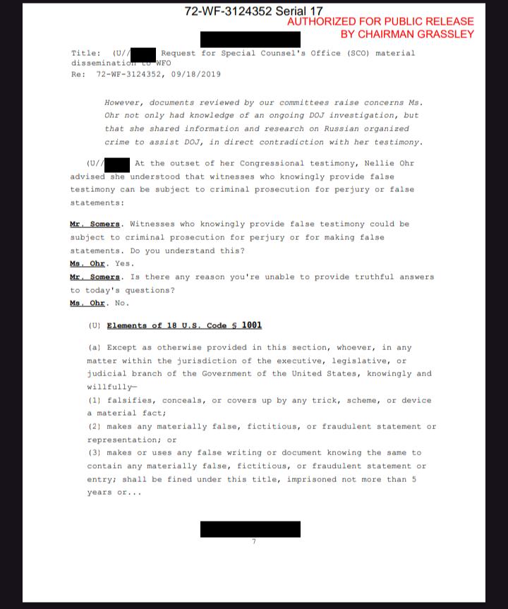 🚨#BreakingNews 🚨
Newly Declassified FBI DOCs Proves Fusion GPS Contractor Nellie Ohr Lied to Congress about Contributions to Crossfire Hurricane #SpyGate

Despite providing false TESTIMONY in front of Congress, Nellie Ohr was never held accountable, (Until NOW) 👀
👇THREAD👇