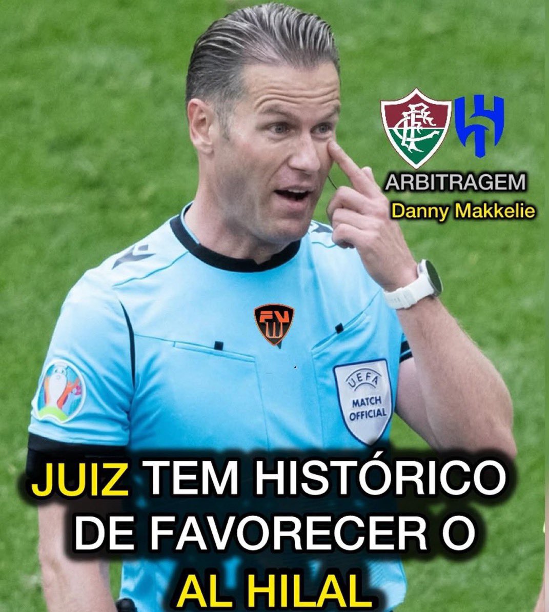 نادي فلومينينسي :

الحكم الهولندي داني ماكيلي في 2019 طالبت ادارة #النصر السعودي ابعاده بسبب مواقفه مع نادي #الهلال .

 #الهلال_فلومينينسي