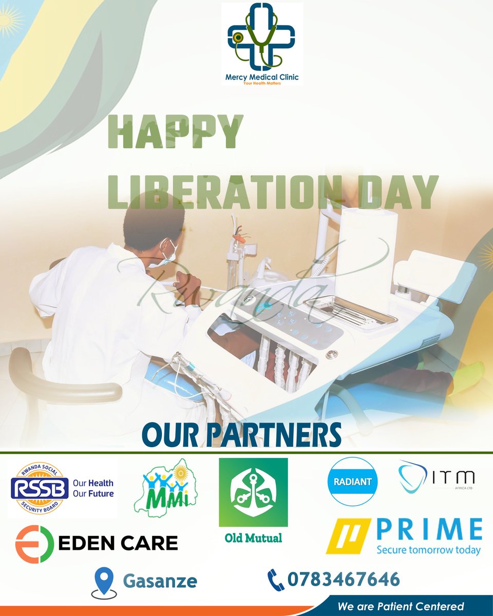 MercyMedicalRw's tweet photo. UYU MUNSI TARIKI 04 NYAKANGA 2025, #MERCYMEDICALCLINIC IRIFURIZA ABANYARWANDA BOSE, BYUMWIHARIHO ABAGANA IVURIRO MERCY MEDICAL CLINIC- GASANZE. UMUNSI MWIZA WO KWIBOHORA. 

#KWIBOHORA INTAMBWEMU NTEGO https://t.co/iDWIGOwk5b
