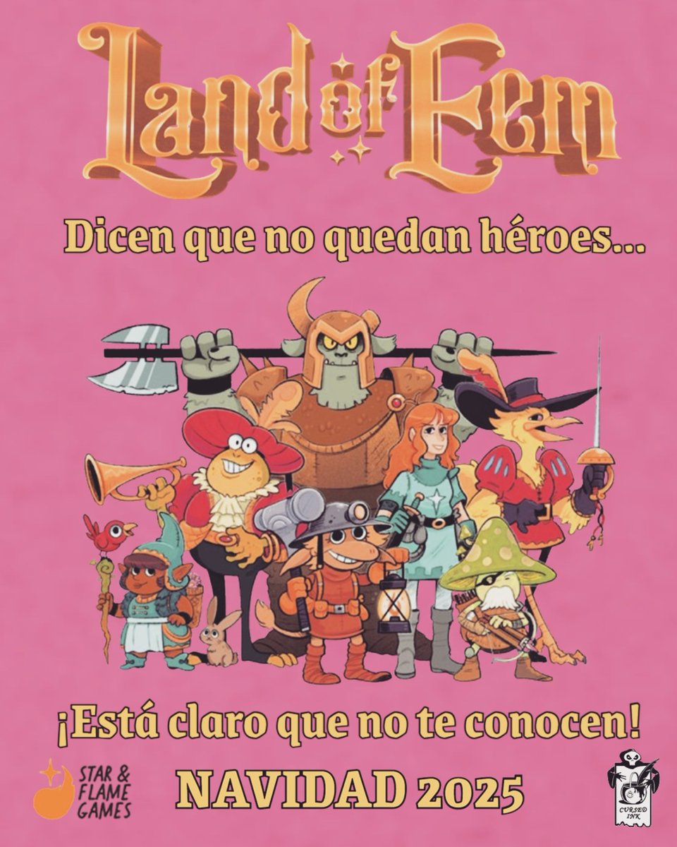 Cursed Ink (@cursedink2) on Twitter photo Land of Eem de <a href="/ricketystitch/">Land of Eem!</a> va camino de los ENnies con cinco nominaciones en la mochila:
- Mejor cartografía
- Mejor juego familiar
- Mejor monstruo/adversario
- Mejor edición
- Producto del año
¡Y en navidad arranca la campaña de mecenazgo de la edición en español! Land of Eem de <a href="/ricketystitch/">Land of Eem!</a> va camino de los ENnies con cinco nominaciones en la mochila:
- Mejor cartografía
- Mejor juego familiar
- Mejor monstruo/adversario
- Mejor edición
- Producto del año
¡Y en navidad arranca la campaña de mecenazgo de la edición en español!