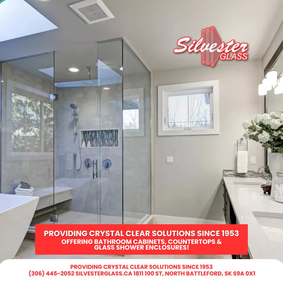SilvesterGlass's tweet photo. From sleek glass shower enclosures to elegant fixtures, Silvester Glass has everything you need to create a luxurious bathroom experience.

#BathroomDesign #ShowerEnclosures #HomeRenovation #SilvesterGlass

https://t.co/Q0nNoLNimu https://t.co/Dchfk8iFHr