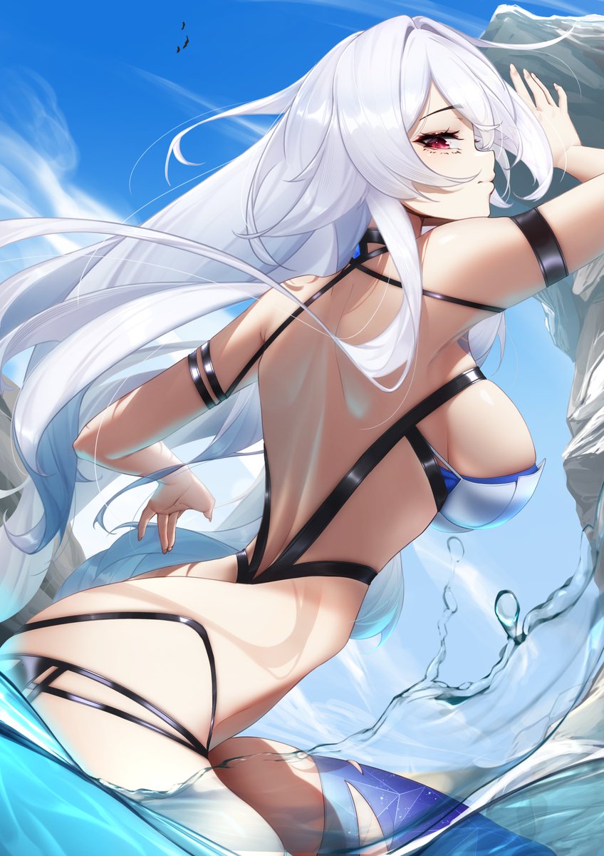 MIDORIMAE1's tweet image. summer #Skirk splash