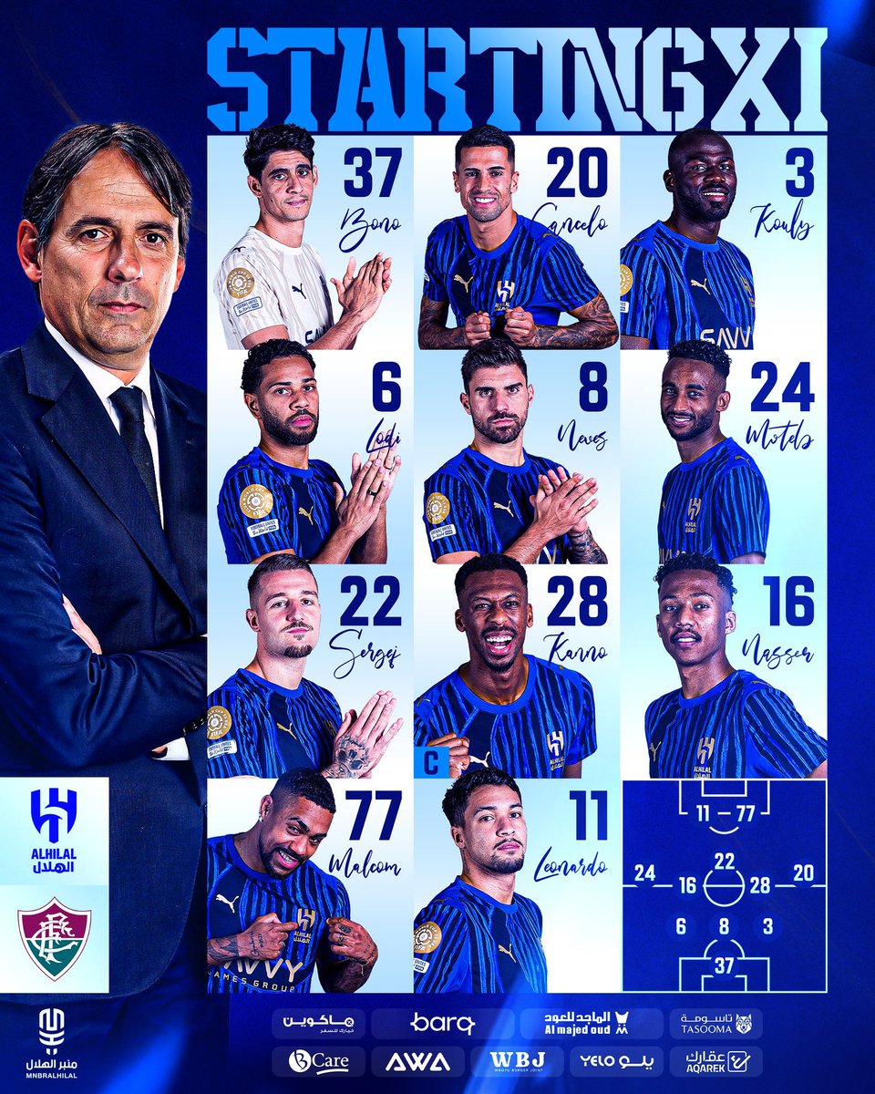 🚨🔵 دكة بدلاء الهلال أمام فلومينينسي 

🇸🇦 أبو راسين 
🇸🇦 البليهي
🇸🇦 لاجامي
🇸🇦 الشهراني
🇸🇦 خليفة 
🇸🇦 اليامي
🇸🇦 الغنام 
🇸🇦 القحطاني 
🇸🇦 الجوير 
🇸🇦 الهدهود 
🇧🇷 كايو
🇲🇦 حمدالله
 #الهلال_فلومينينسي
