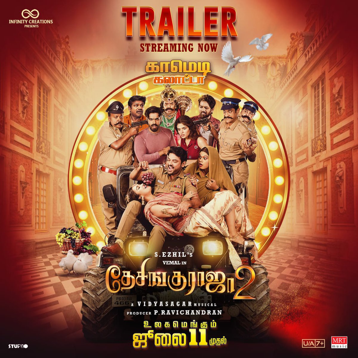 kayaldevaraj's tweet photo. 🎬 The wait is over! The trailer of #Desinguraja2 is here – loaded with comedy, chaos &amp; full-on family fun💥😂

👉 Watch now &amp; witness the fun explode on screen🎯🔥

👉🏻 https://t.co/0AtJV22WAi

#Desinguraja2 #TamilCinema  #Vemal #ActorJana #InfinityCreations #NowWatching
#Trailer https://t.co/VA1sy50nRm