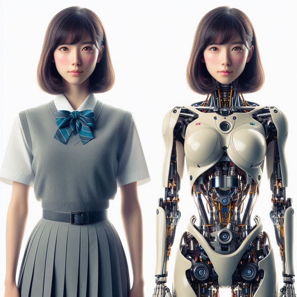 JK: Joshi Kikai.

#BingAI #cyborg #fembot #メカバレ #ロボット