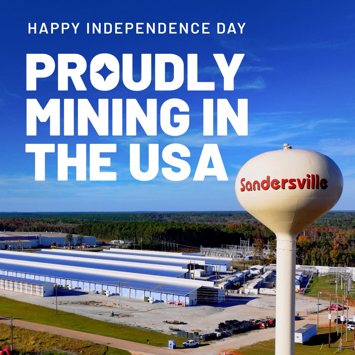 CleanSpark_Inc's tweet image. Happy Independence Day from $CLSK, America’s Bitcoin Miner®.
We’re proud to mine Bitcoin right here in the U.S.A., supporting a decentralized future built on American innovation and resilience.
Freedom is part of what this day is all about. And for us, that starts with…