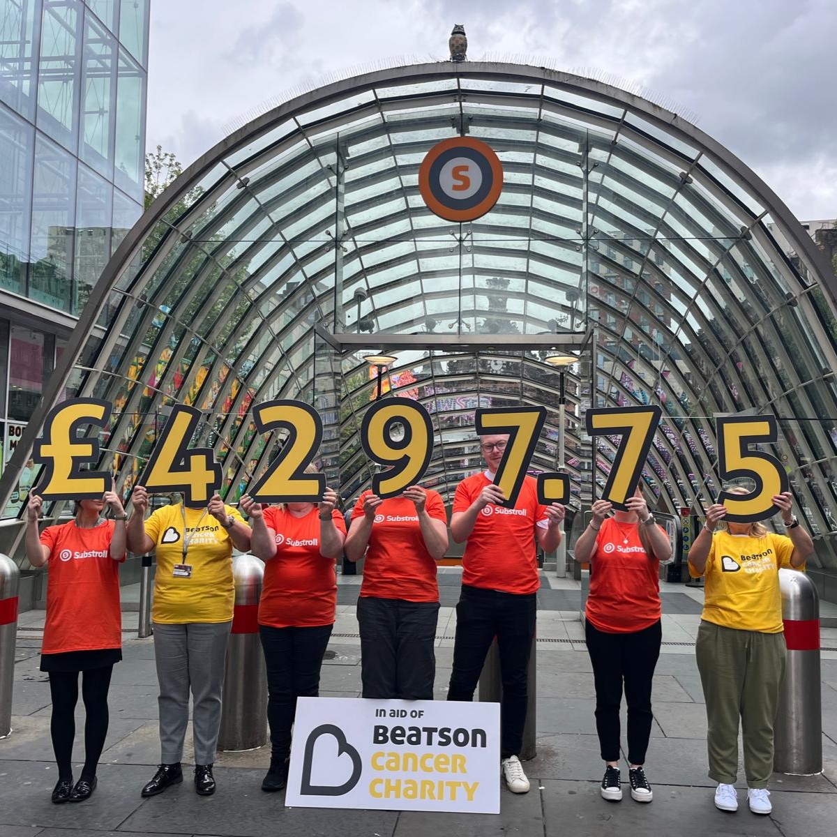 SPTCorporate (@sptcorporate) on Twitter photo SPT staff members have raised an amazing £4297.75 for <a href="/Beatson_Charity/">Beatson Cancer Charity</a> , after completing the Substroll, a 10 mile walk around all 15 Glasgow Subway Stations!
A great achievement, well done to all involved! SPT staff members have raised an amazing £4297.75 for <a href="/Beatson_Charity/">Beatson Cancer Charity</a> , after completing the Substroll, a 10 mile walk around all 15 Glasgow Subway Stations!
A great achievement, well done to all involved!