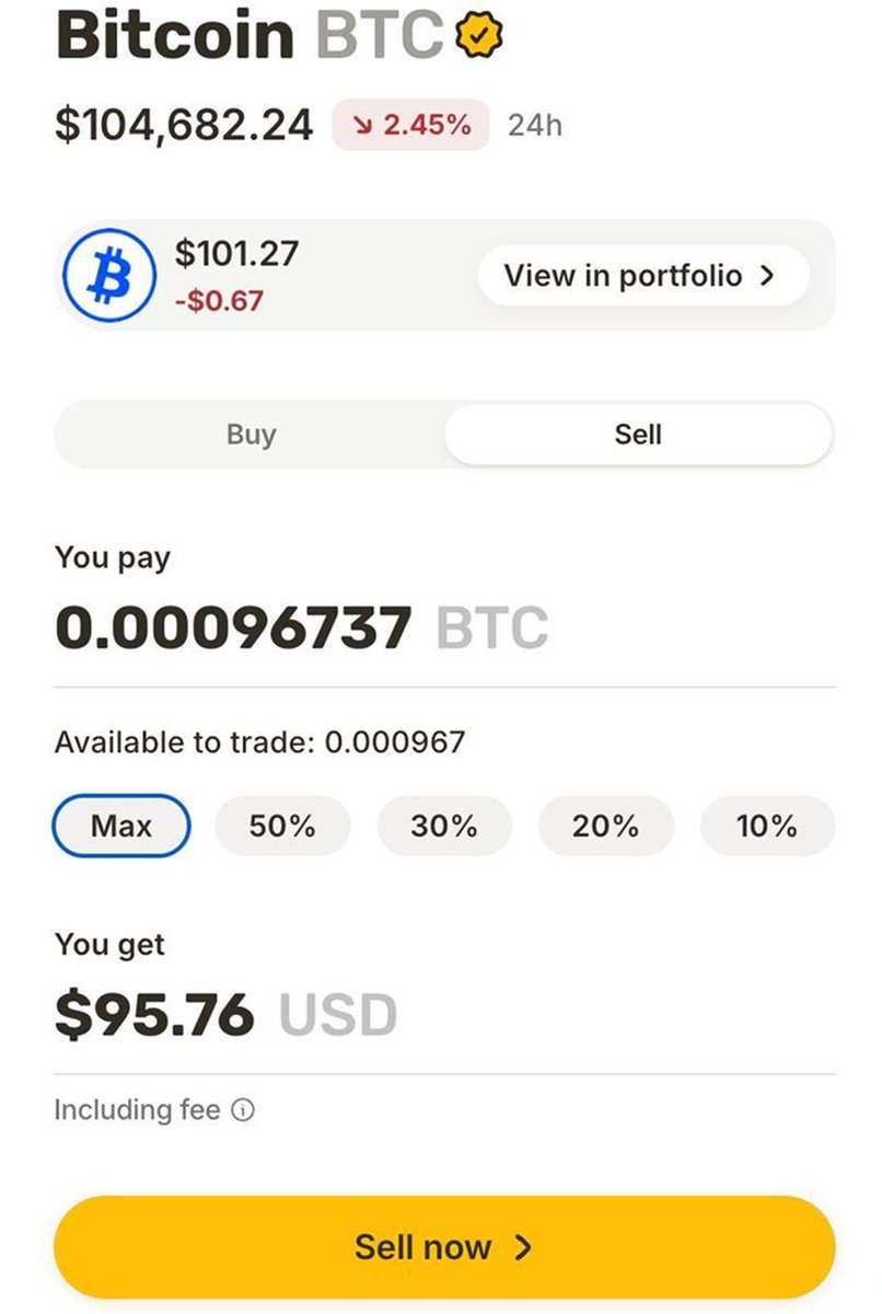 tradewithbread's tweet photo. we fixed the confusing BTC sell gap.

you said: “why does it show $101 but only lets me sell for $95?” 🤔

it wasn’t fees. it was extra-safe slippage buffers messing with the numbers.

✅ now fixed 👉🏻 we’ve optimized slippage so what you see = what you get.

no more scary sell quotes when you hit “max.”

this fix came straight from your feedback. keep it coming, bakers 💛