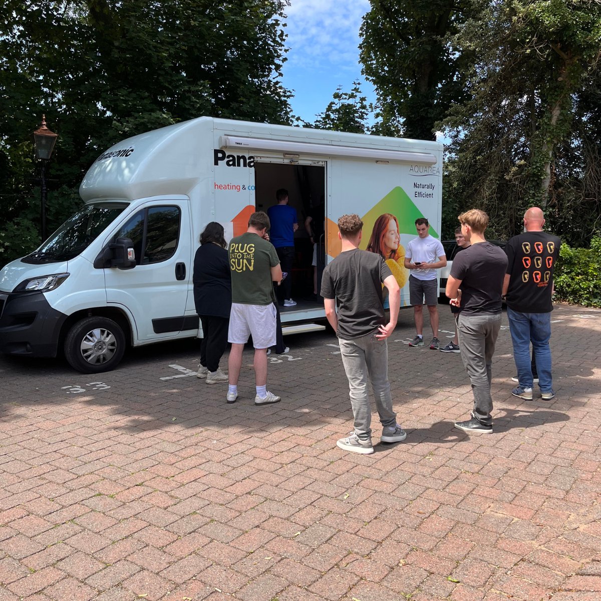 Big up <a href="/panasonic/">Panasonic</a>  for bringing their van! 💪😎

It's giving... the library bus visiting your primary school. Whatta throwback.

The team enjoyed some product training from the guys in the sunshine. ☀️

#Heatable #SaveYourEnergy #Panasonic #TeamTraining