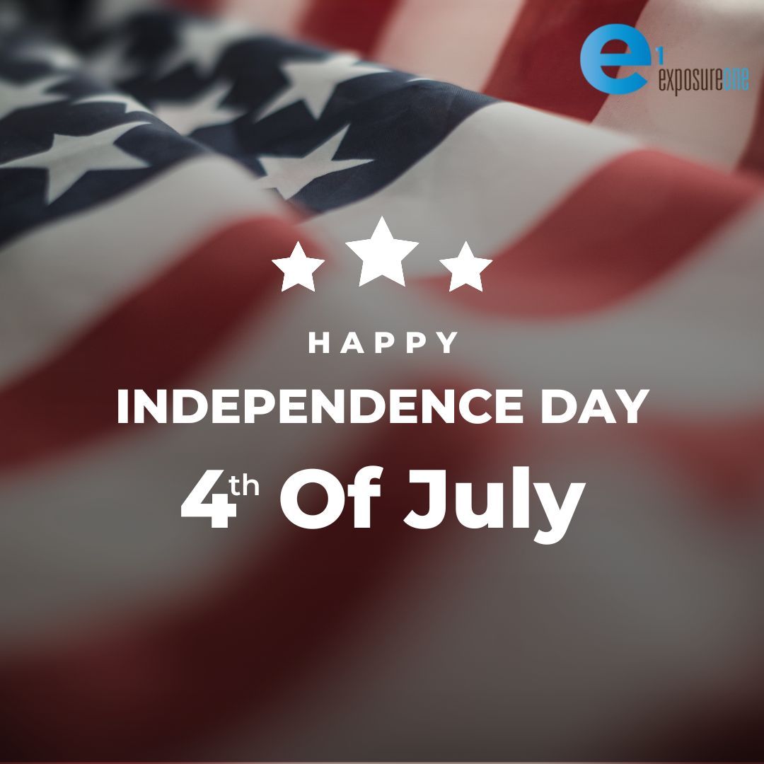 ExposureOne's tweet photo. Happy Independence Day! Wishing everyone a fun and safe July 4th. 
#July4th #IndependenceDay https://t.co/Ha1rUTWULb