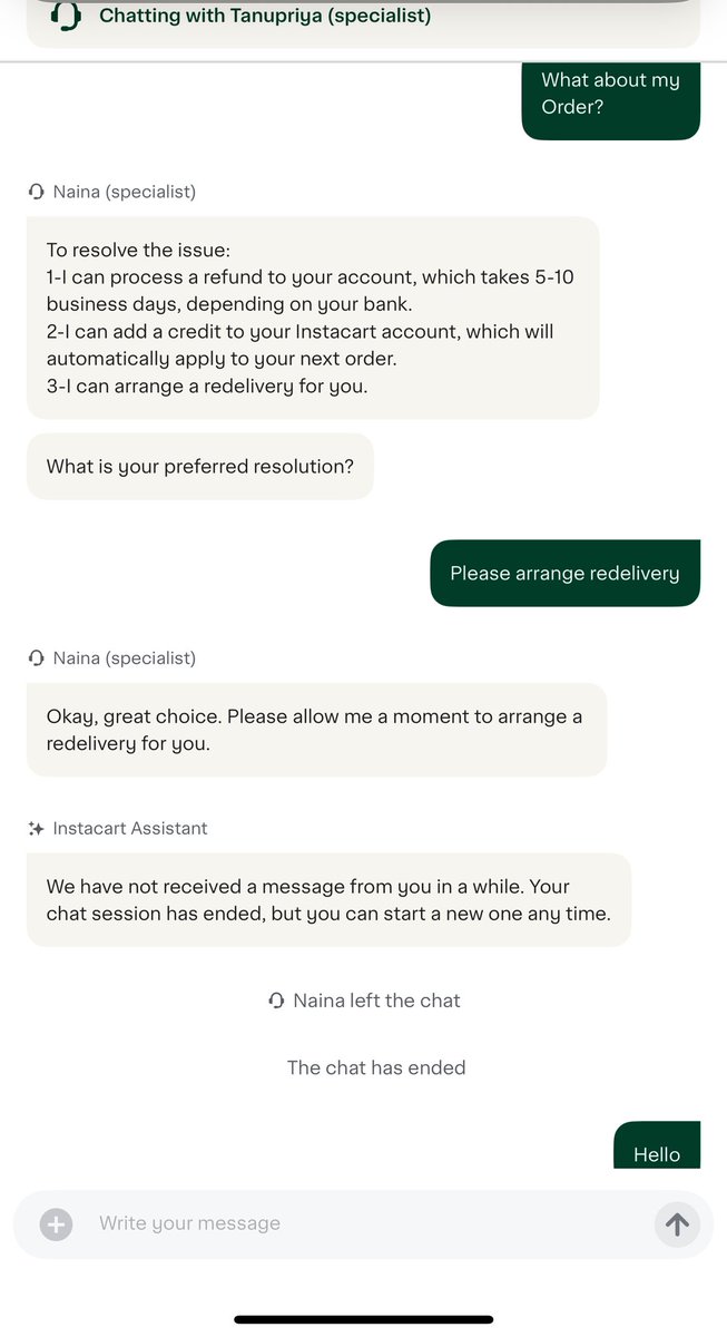 GeeksRul3's tweet image. @Instacart your support is awful… and how do i get disconnected and have to go through the whole awful experience a second time when Im waiting for a response?!?