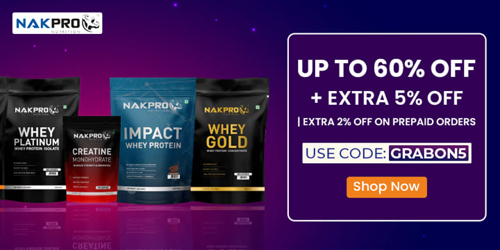 GrabOnIn's tweet photo. 💪 NAKPRO x GRABON Exclusive! 🛍️
Up to 60% OFF + Extra 5% OFF 🔥
2% OFF on prepaid orders with code GRABON5 🏋️♂️
👉 Fuel your fitness now → https://t.co/xfq5HPEmYi
#Nakpro #FitnessDeals #SupplementsOnSale #GrabOnDeals #ProteinPower #WorkoutEssentials #BudgetFitness https://t.co/FmZ4FnnmNp