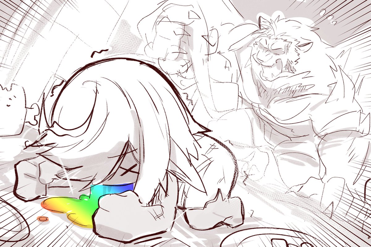 Lion and Dark Elf #2 "Lion-san..can really cook, right?!"