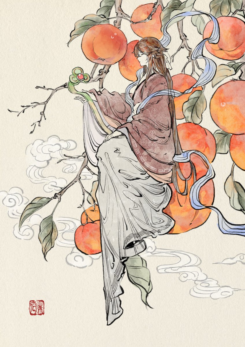 MONINUS184438's tweet image. #ocart #originalcharacter 
柿柿如意