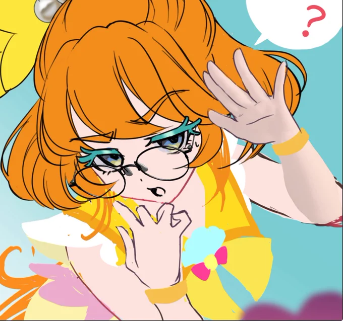#ジト目プリキュア wip トロピカルな子で描いてます!