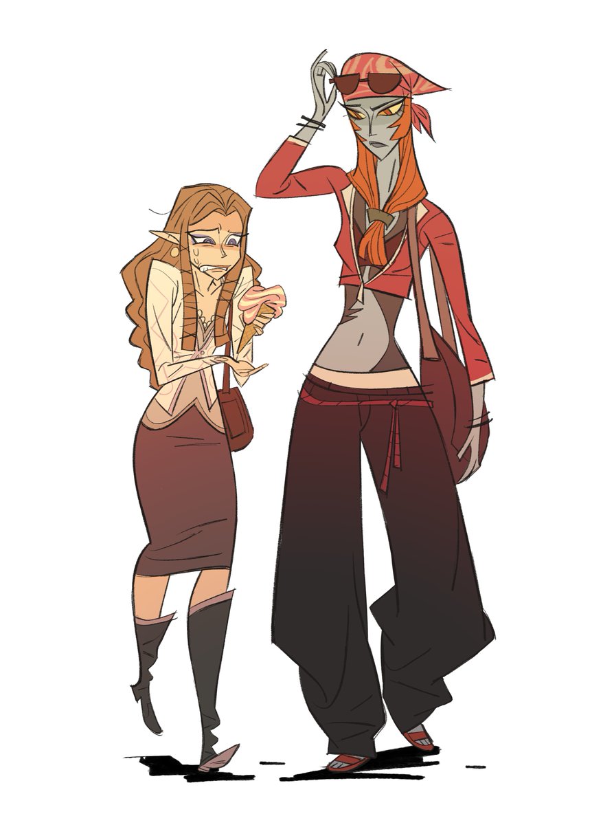 gexu00's tweet image. zelda and midna