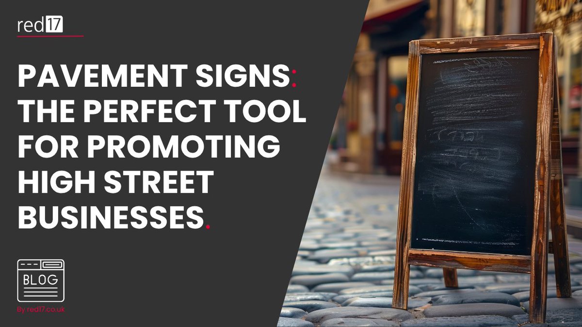 Pavement Signs: The Perfect Tool for Promoting High Street Businesses

    #red17 - sign | print | display
    #highstreet #business #signs

Simple yet impactful signs are ideal for catching the attention of passers-by and converting them into customers. red17.co.uk/blog/pavement-…