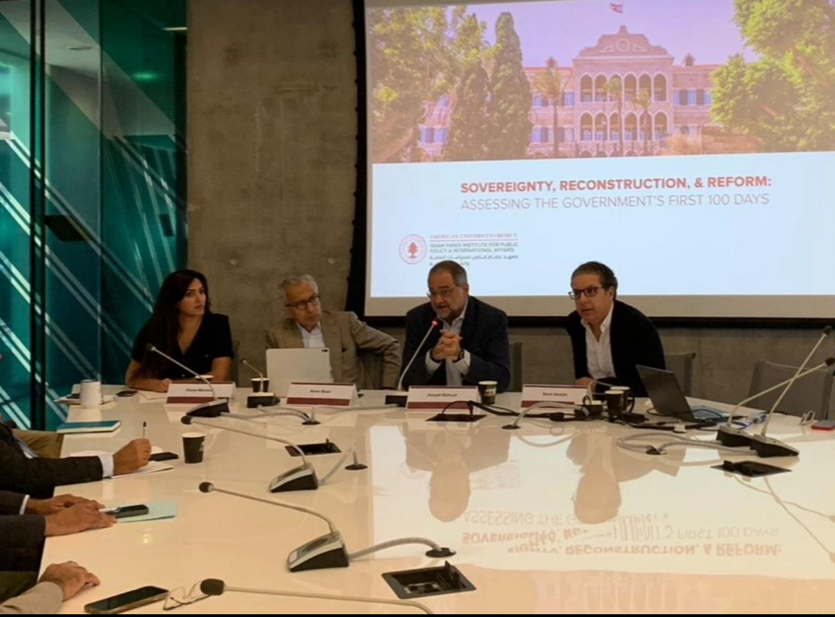 Today, Kulluna Irada took part in a roundtable hosted by the AUB Issam Fares Institute on: “Sovereignty, Reconstruction, and Reform: Assessing the Government’s Progress &amp; Looking Ahead.”

Participants assessed the government’s policy priorities in light of the local dynamics and