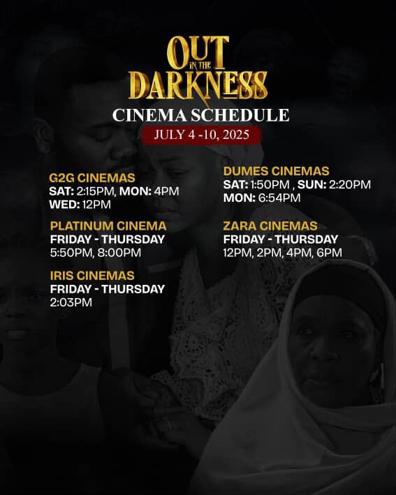 Cinema Showtimes. OUT IN THE DARKNESS IS NOW SHOWING IN CINEMAS NATIONWIDE.