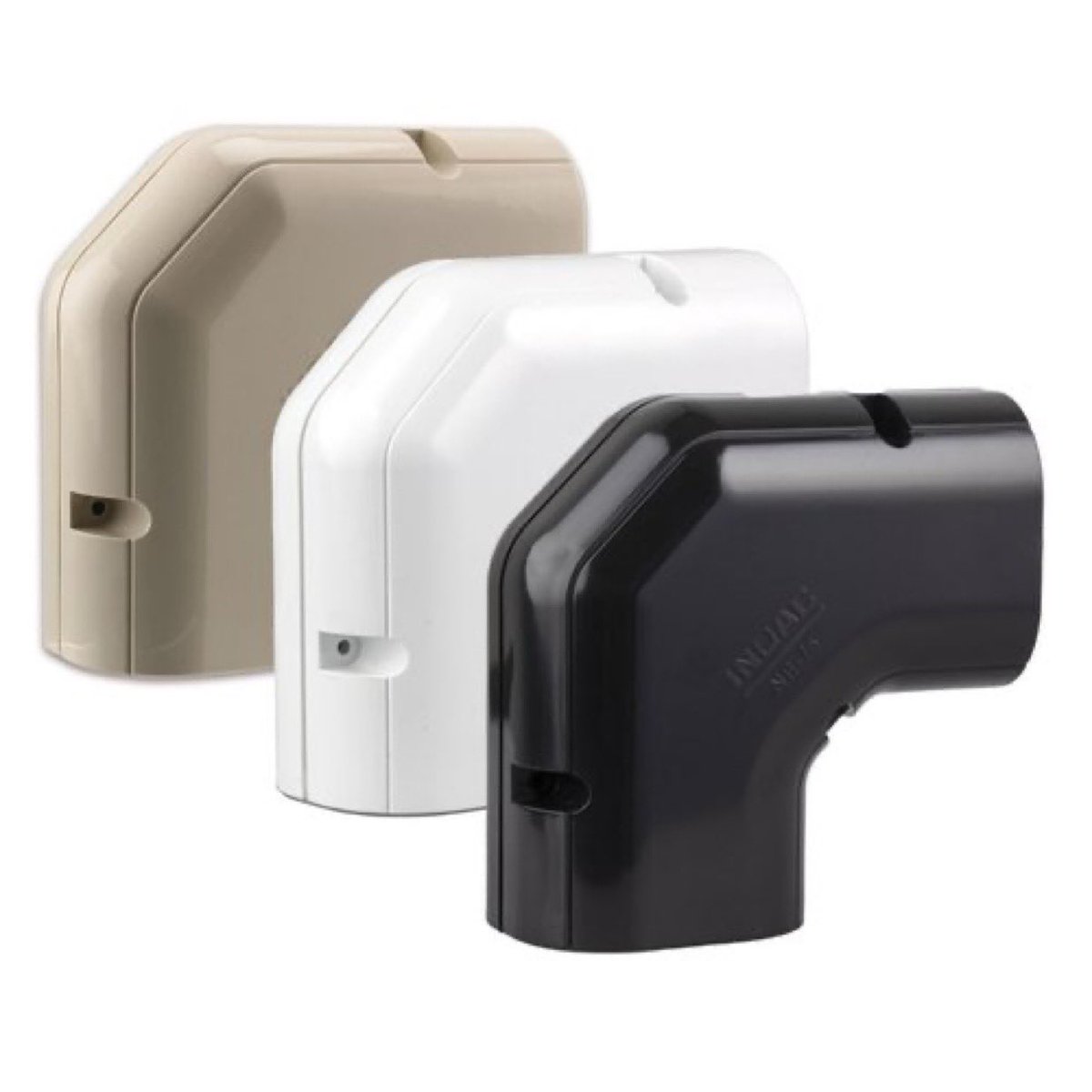 Inoac is the market leader in trunking and fittings, available in ivory, black, and white. It has the widest range of fittings and is the preferred choice of the HVAC industry and electrical contractors as a superior alternative to conduit - check out inoac.co.uk