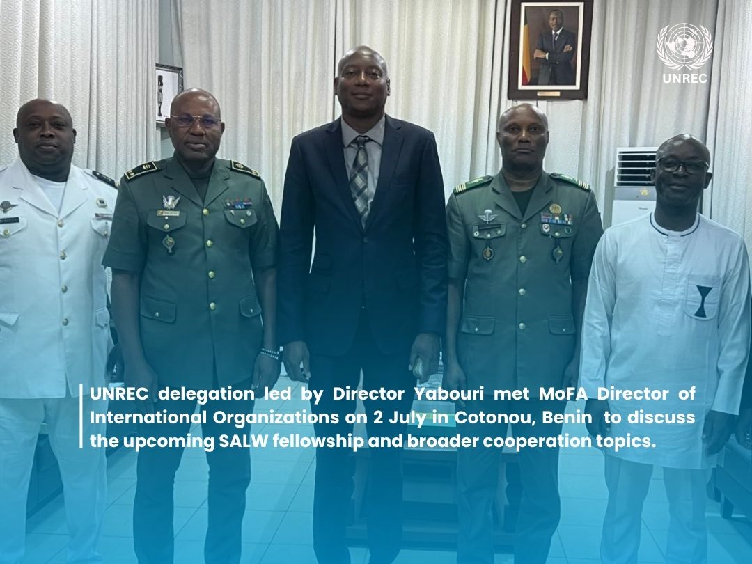 📍UNREC delegation led by Director Yabouri met on 3 July with Gal Abdoul-Baki Sanni Bachabi,Director of Cabinet of the Defense Minister to discuss preparations for upcoming SALW fellowship in-person session in Benin 🇧🇯; and other cooperation topics.
#UNREC #SALW_Fellowship #Benin