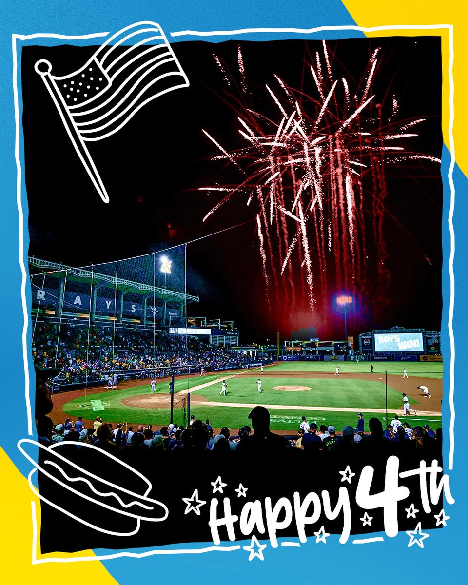 RaysBaseball's tweet photo. Happy 4th of July, Tampa Bay! https://t.co/648nPoXG8z
