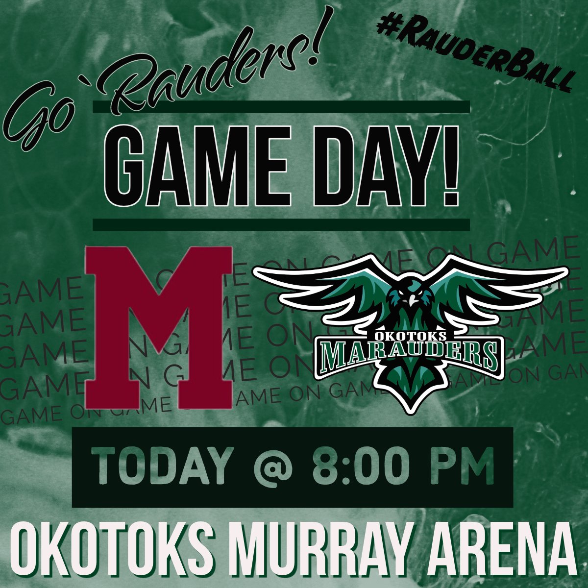 marauders_lax's tweet photo. 🥍 GAME DAY! 🥍 
 Come on out to the Murray Arena &amp; cheer on the 'Rauders!

🕖 8:00PM 
🆚 @JrBMountaineers
🎟️: $5.00 CASH. Kids 12 &amp; under free. Minor Players wearing their Minor Team Gear are free. 

#rauderball #greentillwedie #BleedGreen #okotokssports #boxlacrosse #laxislife https://t.co/7YsOgUVFbQ