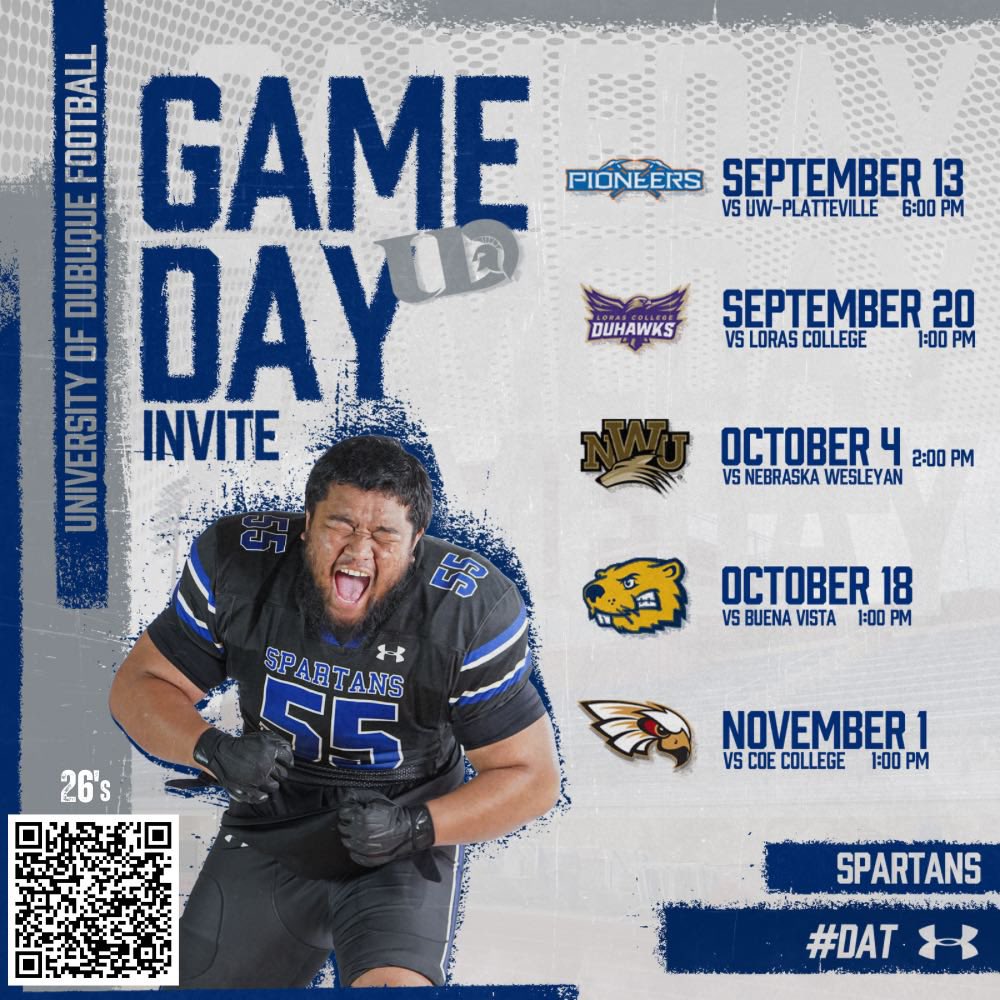 thank you for the invite to a game day visit. <a href="/DubuqueFootball/">Spartan Football</a> <a href="/CoachShep3/">Mitch Shepherd</a>